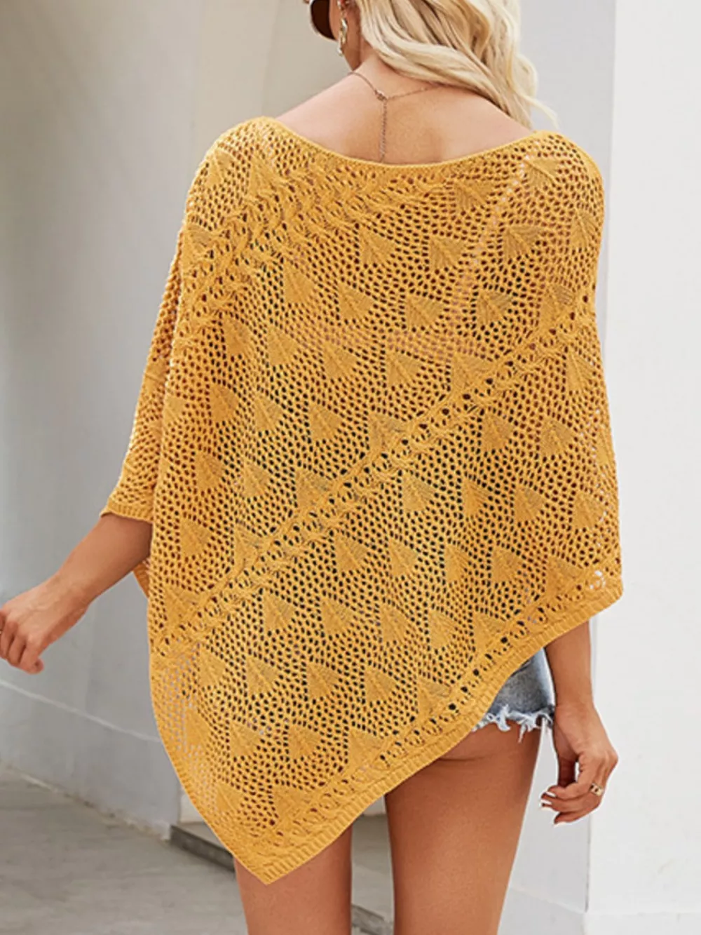 Poncho Style Knit Cover Up, image 4