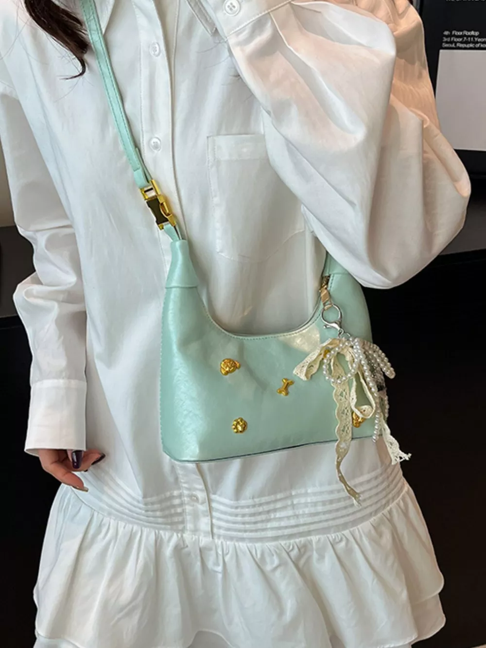 Embellished Hobo Crossbody Bag, image 4