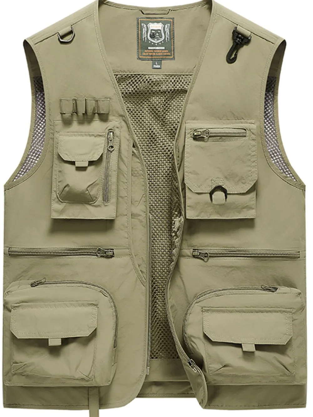 Men's Full Size Zip Up Vest with Pockets Plus Size, image 2