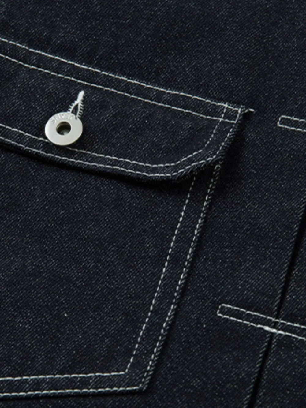Men's Contrast Stitching Button Up Denim Jacket, image 6