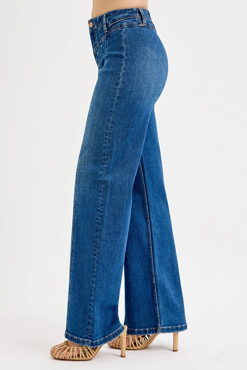 Seam Detail Wide Leg Jeans, image 4