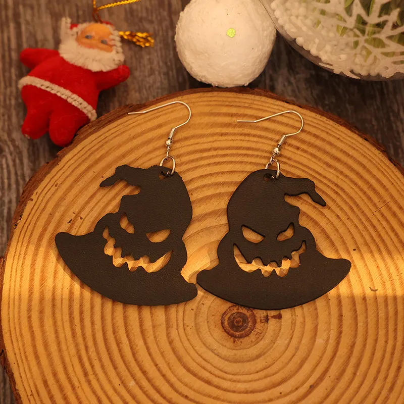 PU Leather Hat Shape Earrings, image 2