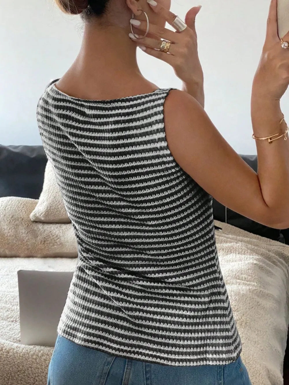 Button Down Striped Tank, image 12