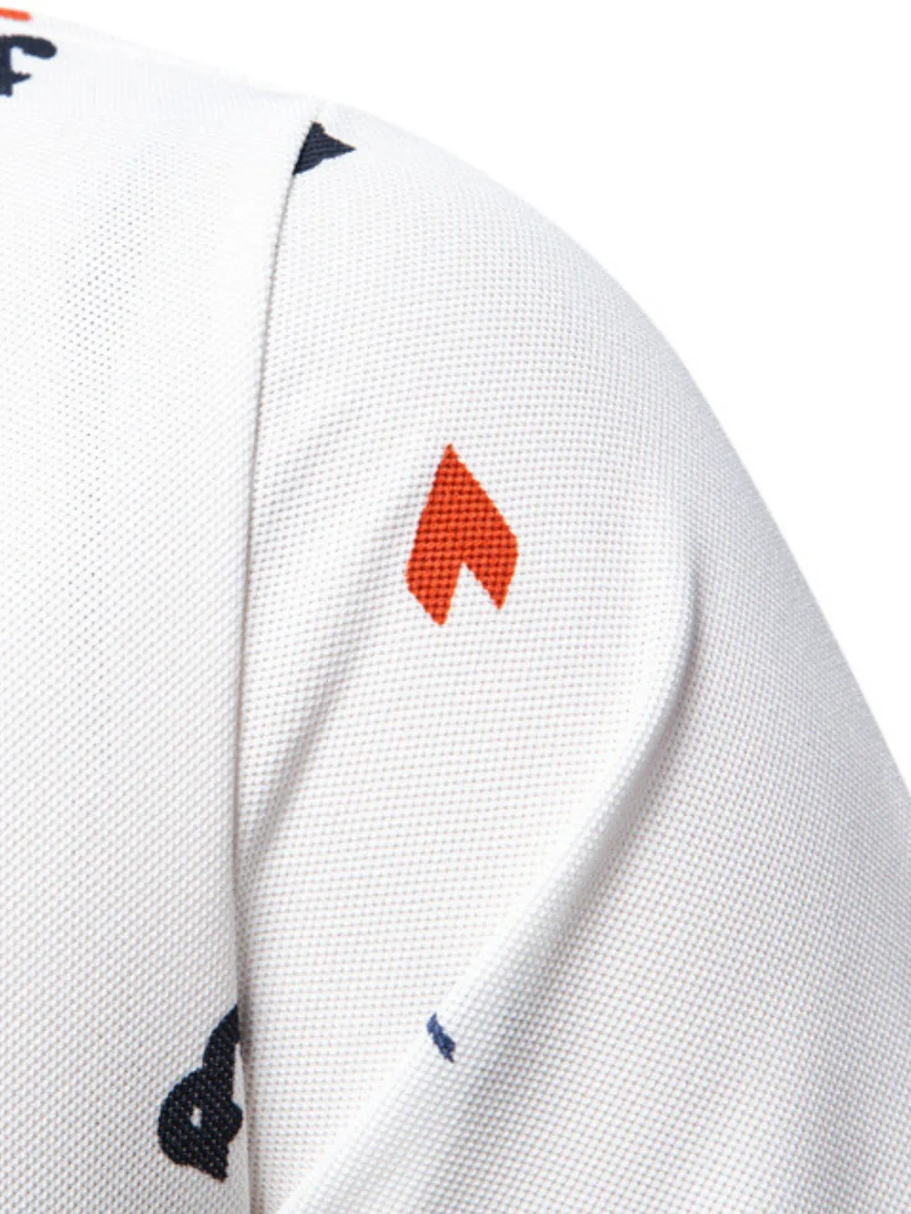 Men's Geometric Print Short Sleeve Polo Shirt, image 5