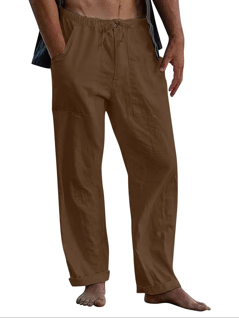 Men's Full Size Drawstring Straight Leg Pants Plus Size, image 9