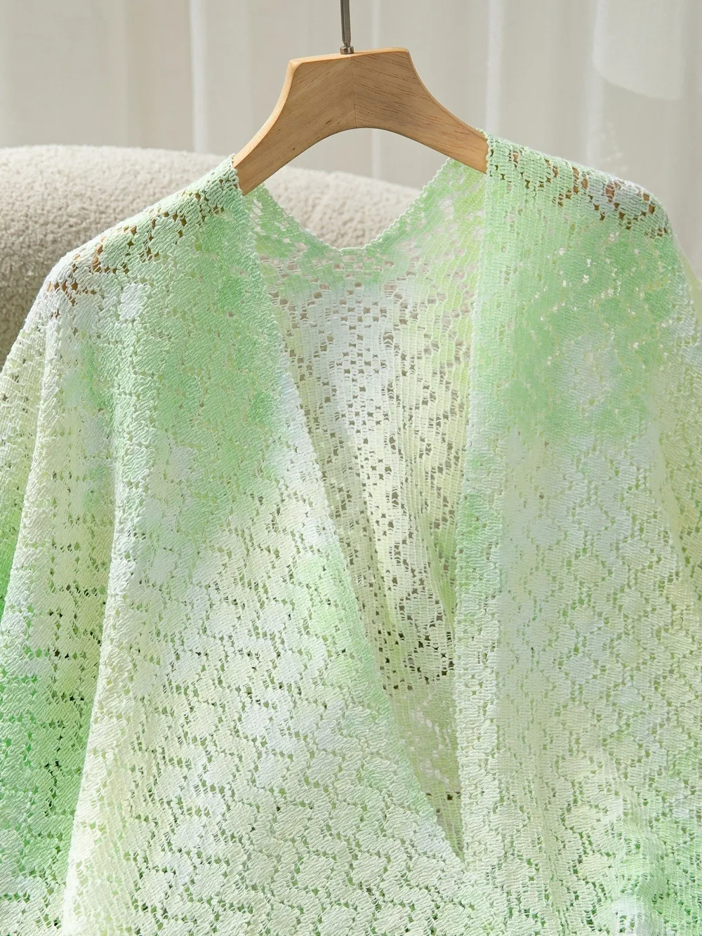 Openwork Tassel Gradient Knit Cover Up, image 12