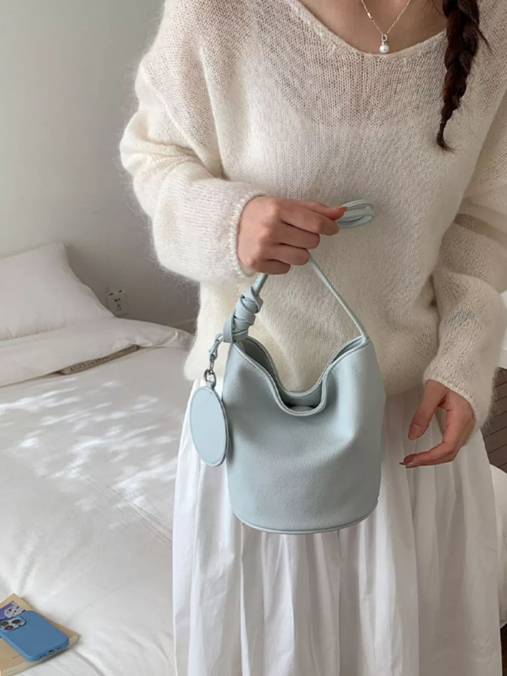 PU Leather Bucket Handbag, image 2