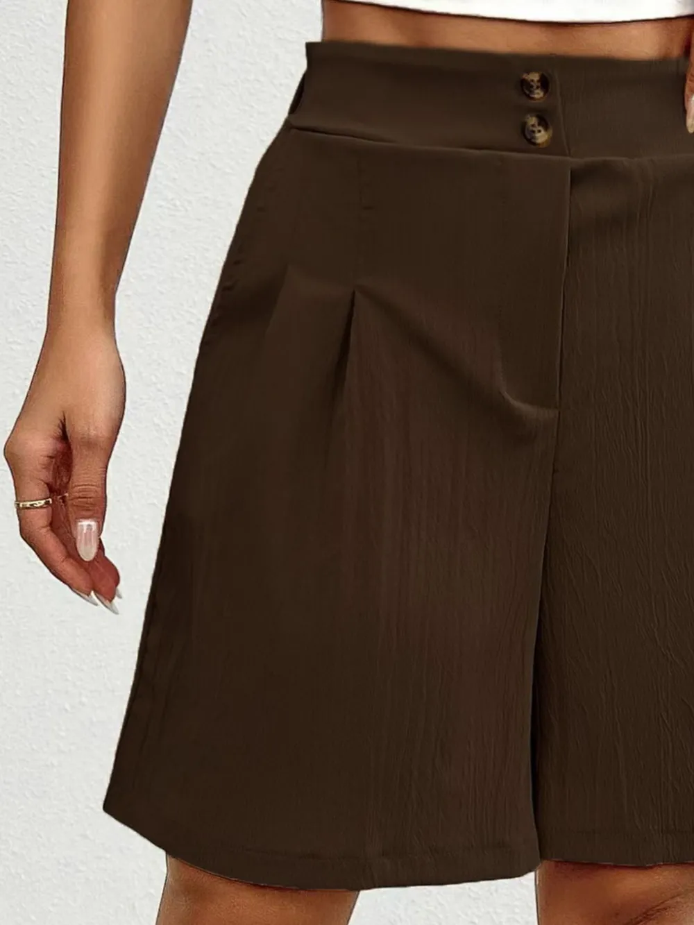 High-Waisted Pleated Shorts, image 29