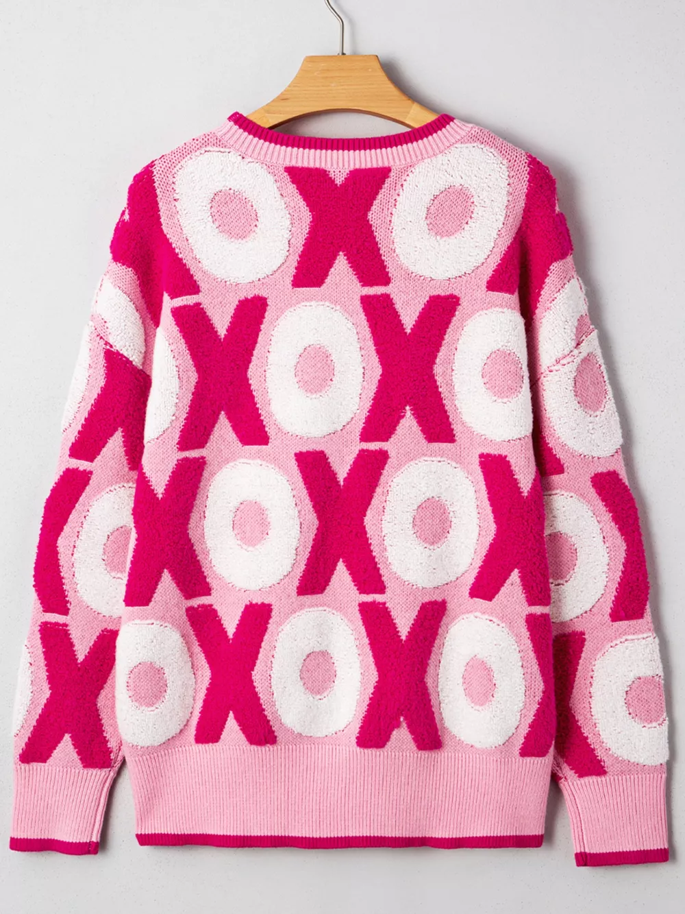 XOXO Pattern Round Neck Sweater, image 2