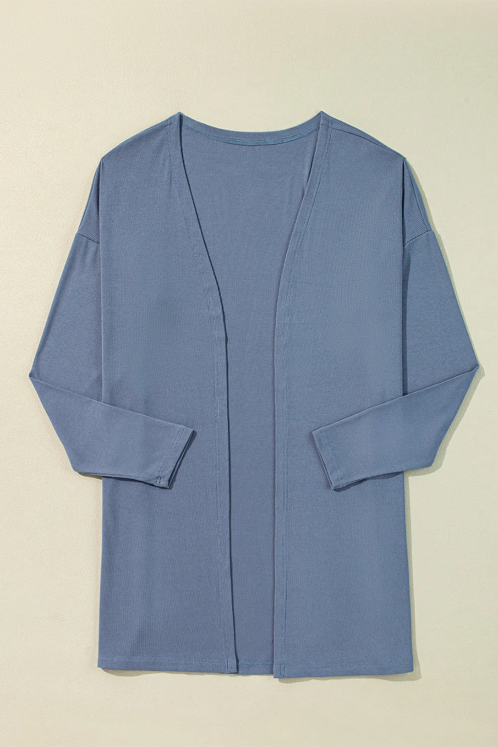 Slit Open Front Long Sleeve Cover Up, image 4