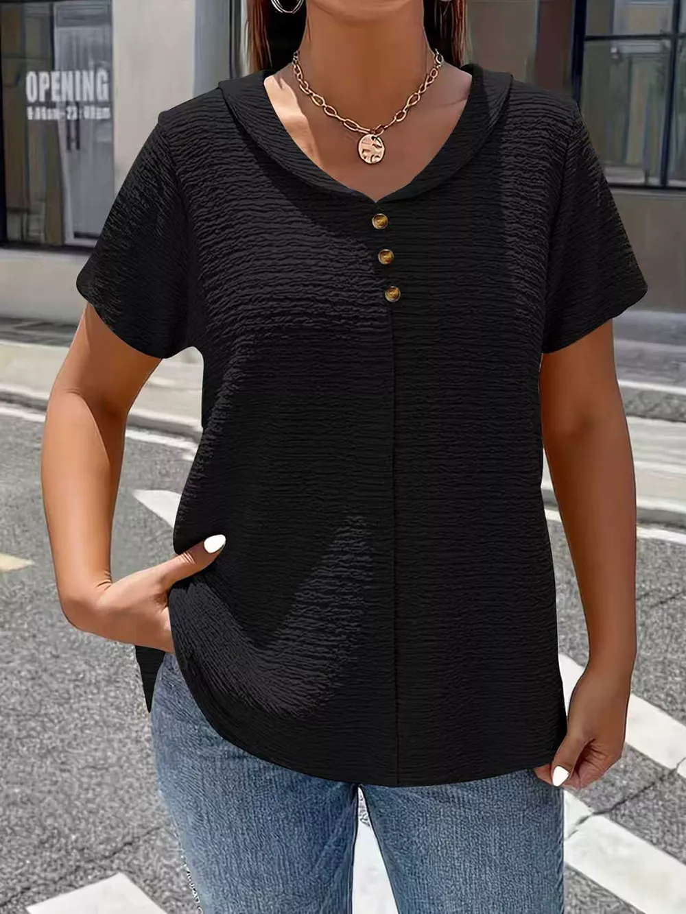 Textured Short Sleeve Top, image 20