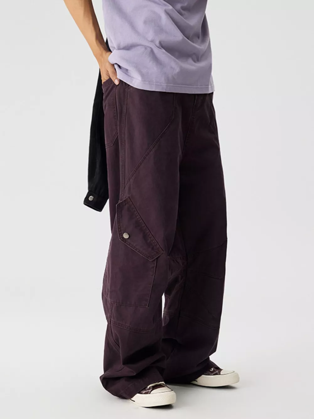 Men's Wide Leg Cargo Pants, image 5