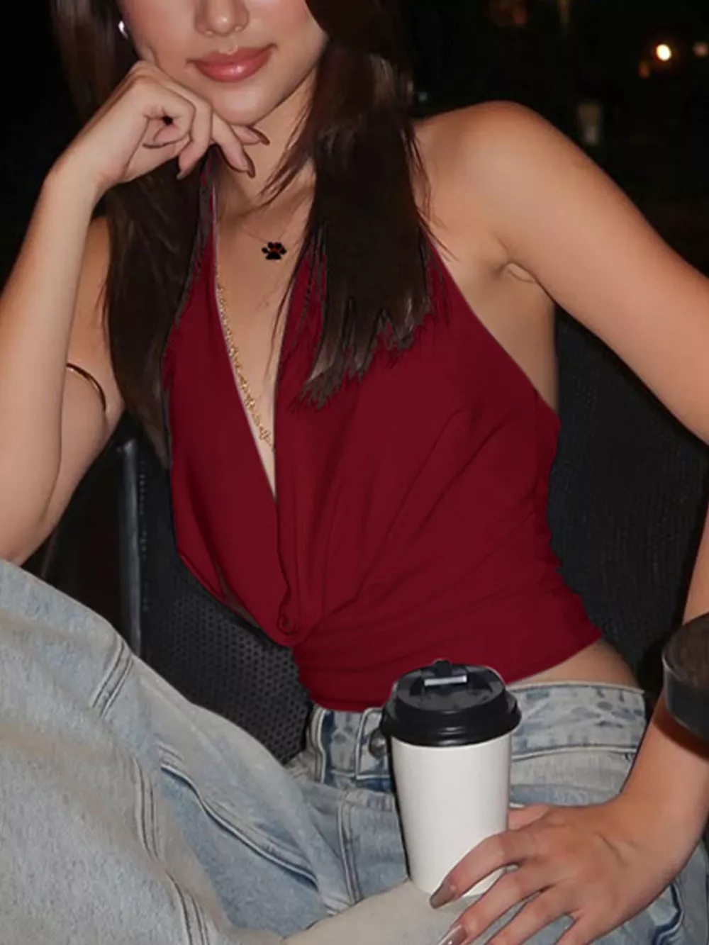 Halter Neck Ruched Cami, image 17