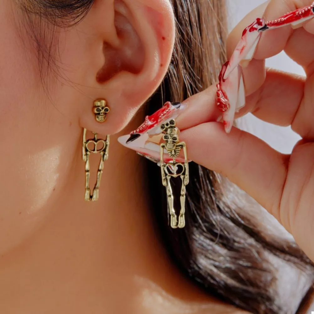Halloween Skeleton Drop Earrings, image 8