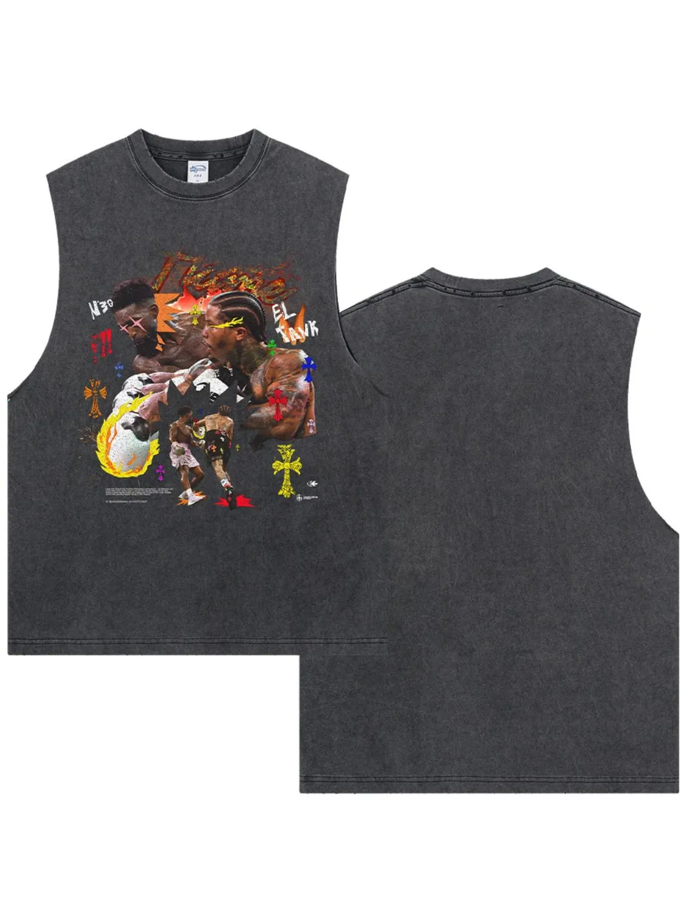 Men's Graphic Round Neck Tank, image 6