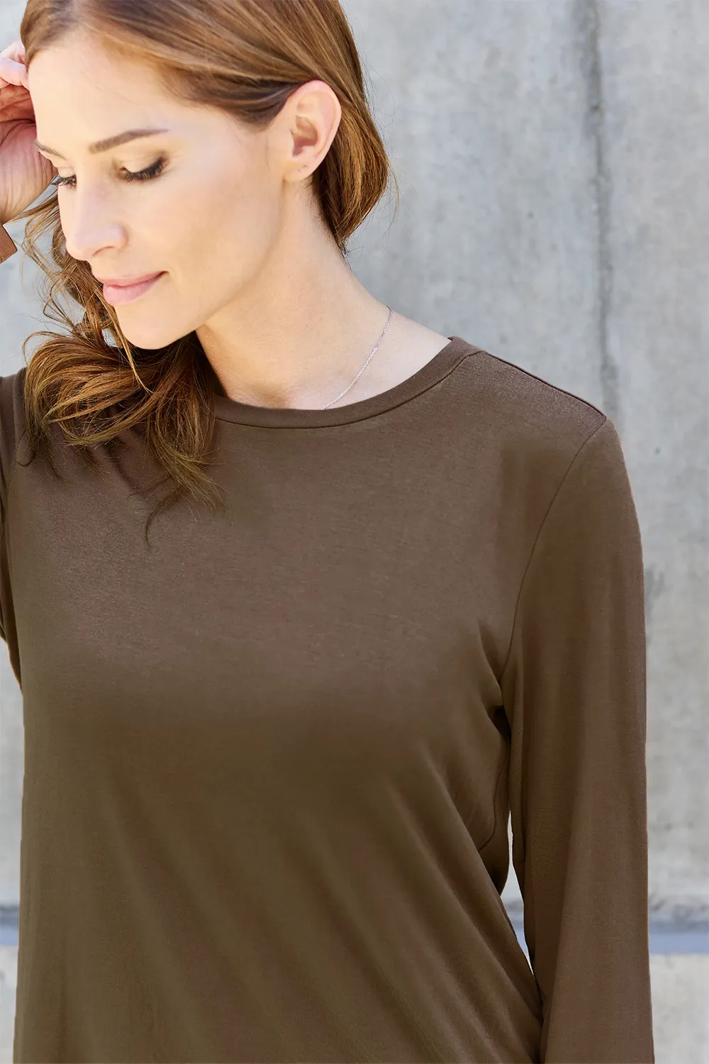 Full Size Round Neck Long Sleeve Top, image 19