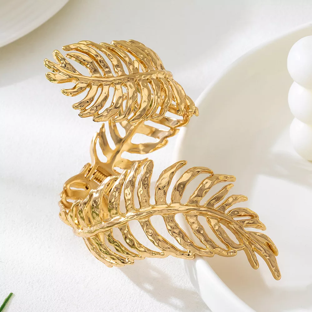 18K Gold-Plated Alloy Leaf Bracelet, image 4