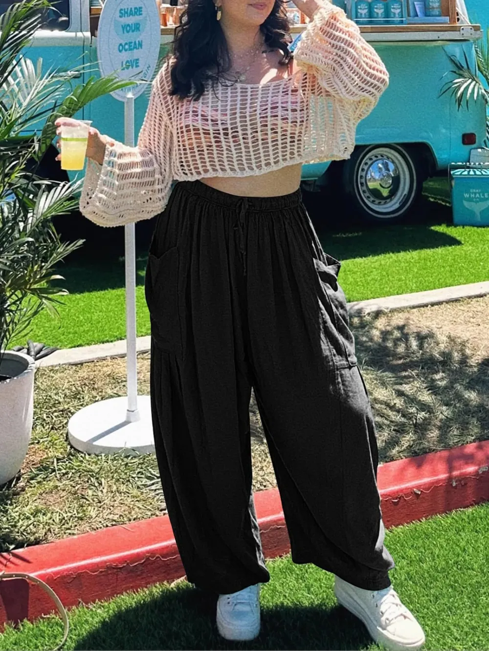 Full Size Drawstring Pants with Pockets Plus Size, image 11