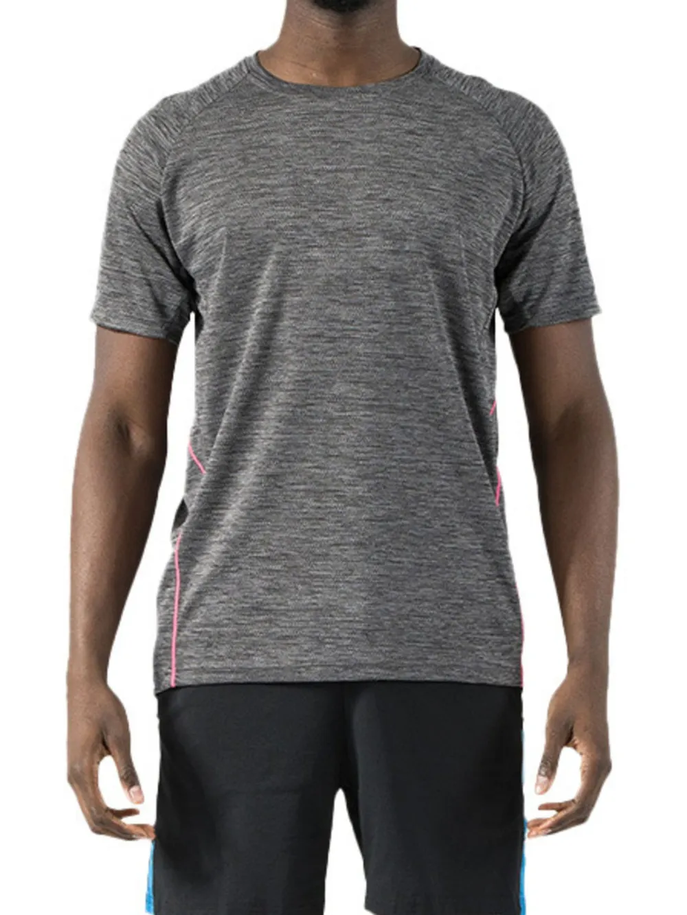 Men's Plus Size Round Neck Short Sleeve Active T-Shirt, image 5