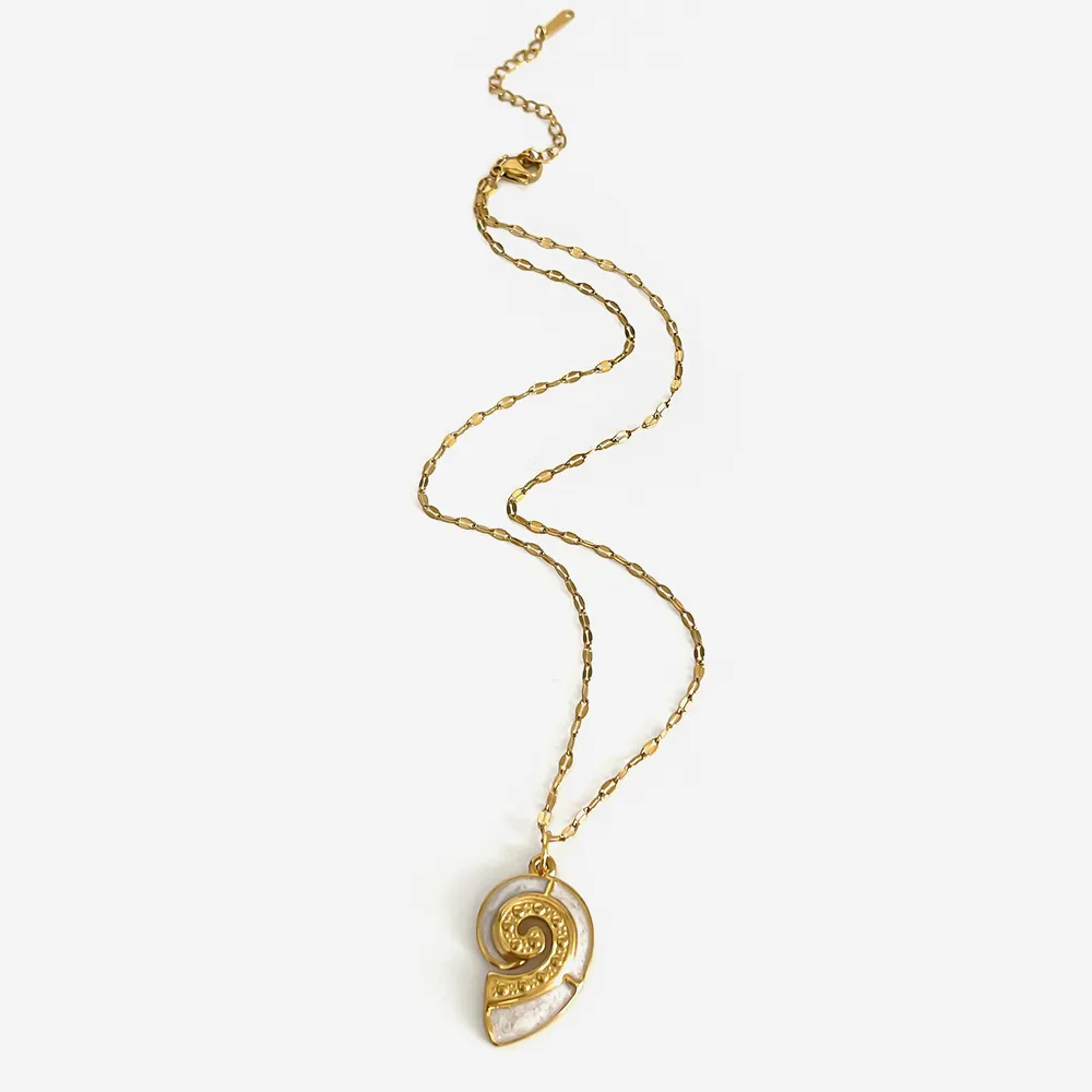 2-Piece 18K Gold-Plated Sun & Wave Pendant Necklace, image 4