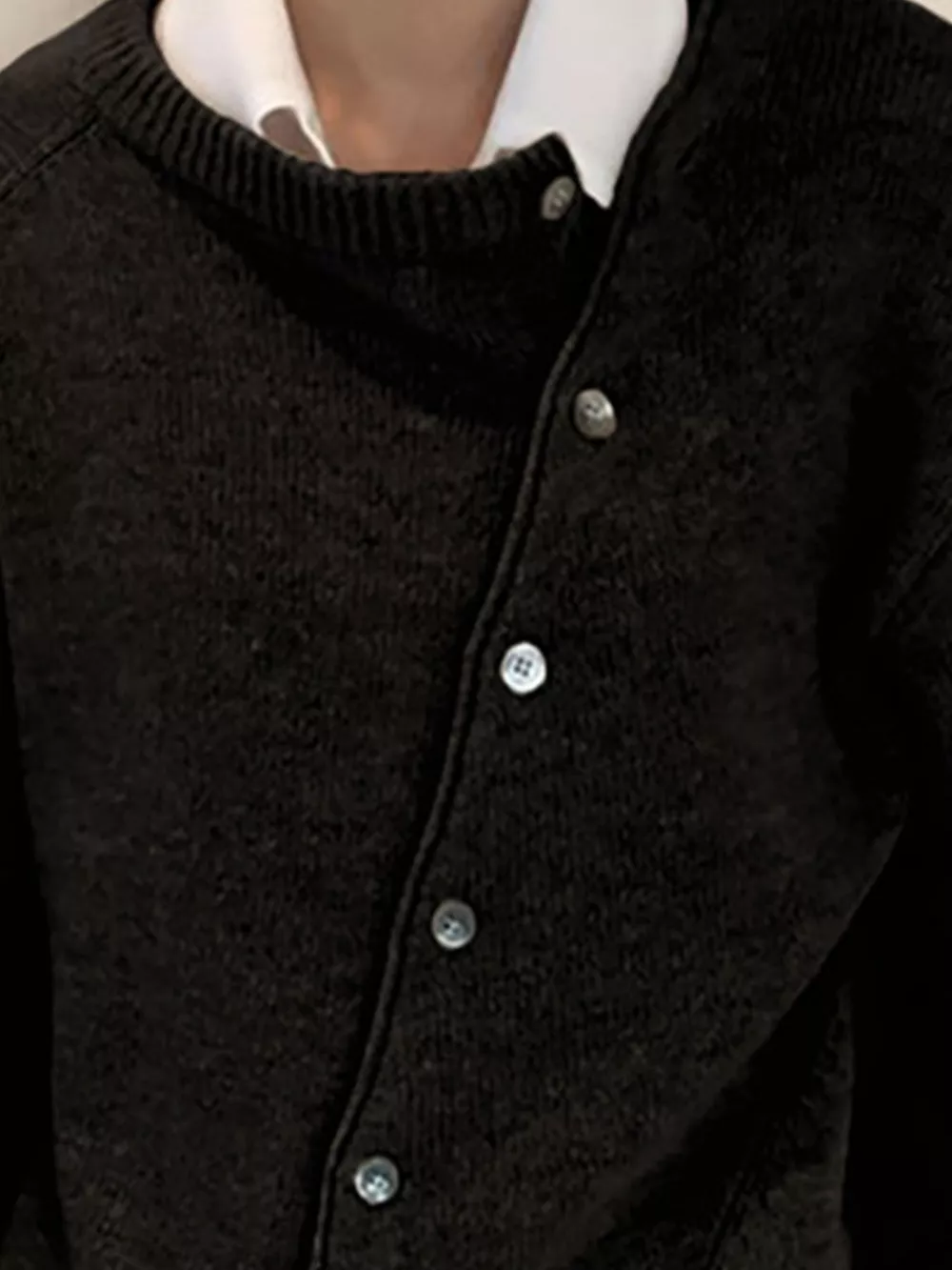 Asymmetric Button-Down Sweater, image 16