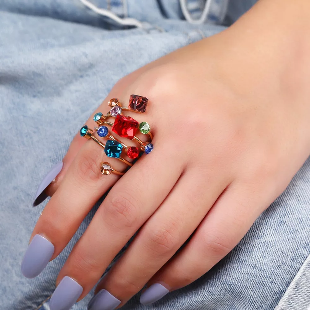 18K Gold-Plated Multi-Layered Ring, image 11