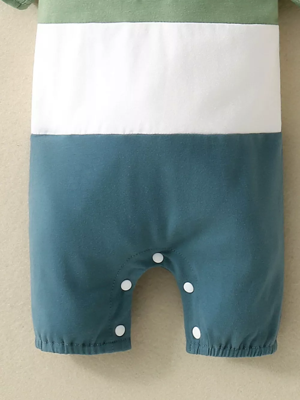 Children's Color Block Polo Collar Short Sleeve One-Piece, image 5