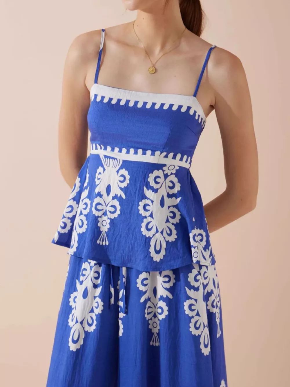 Printed Cami and Wide Leg Pants Set, image 10