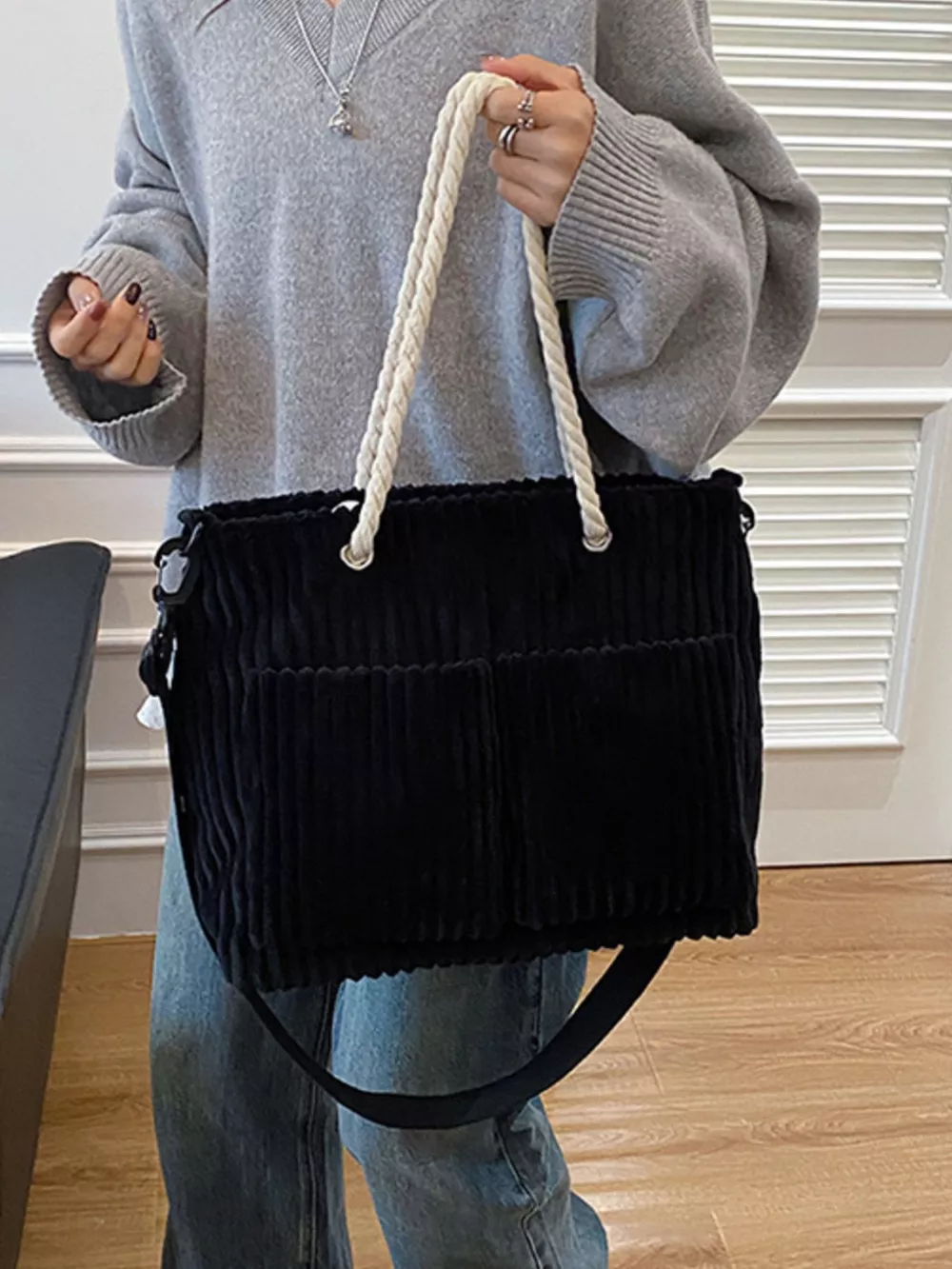 Casual Corduroy Handbag, image 9
