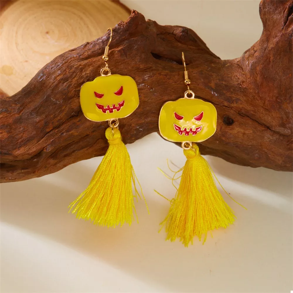 Halloween Ghost and Pumpkin Dangle Earrings, image 10