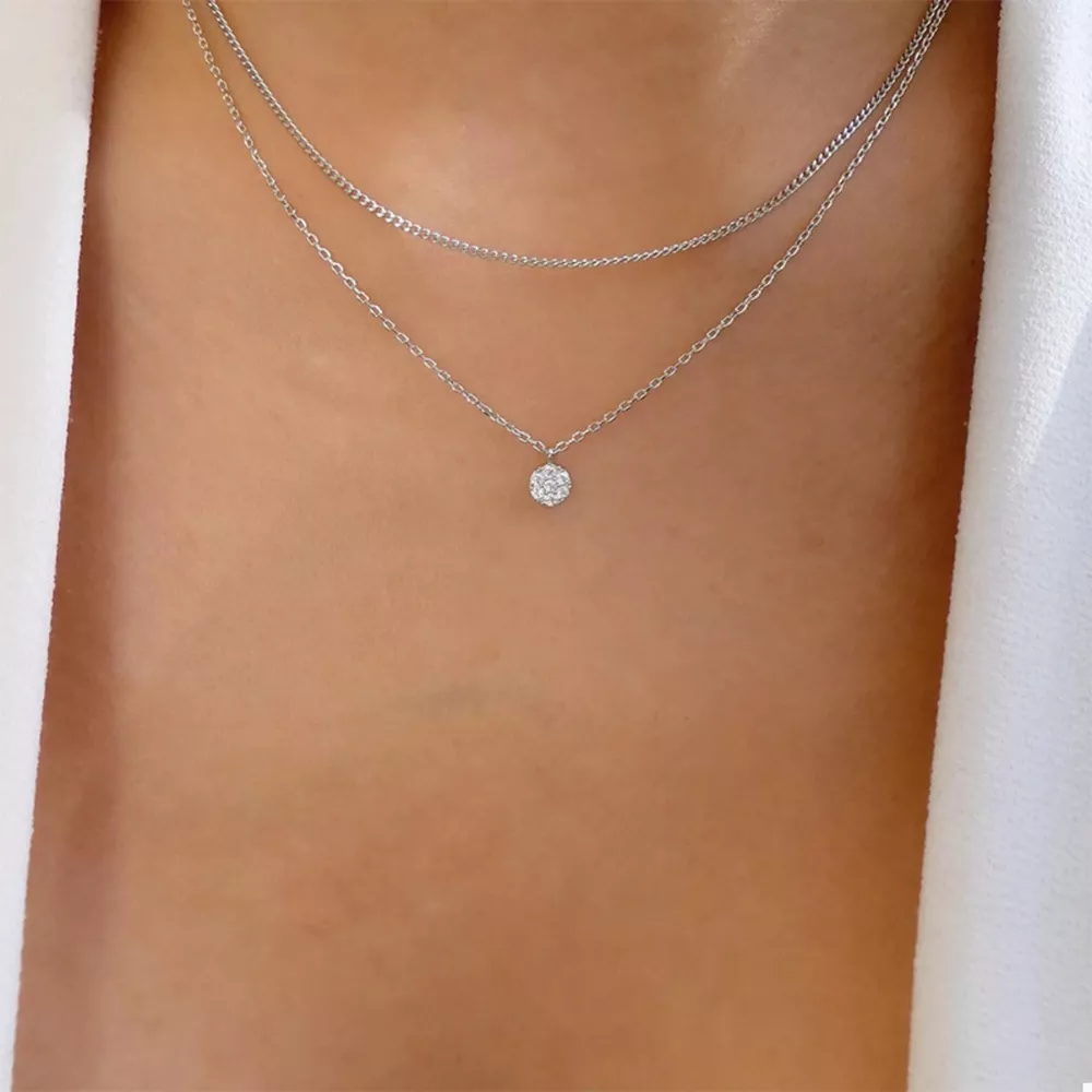 Double Layered Pendant Necklace, image 5