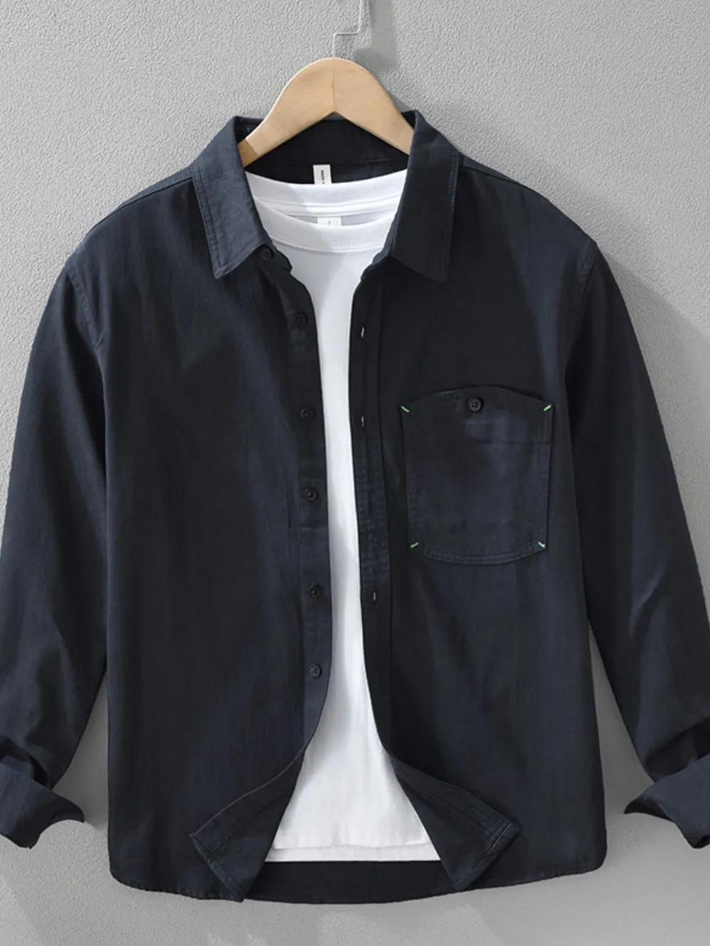 Men's Plus Size Button Up Long Sleeve Shirt, image 8