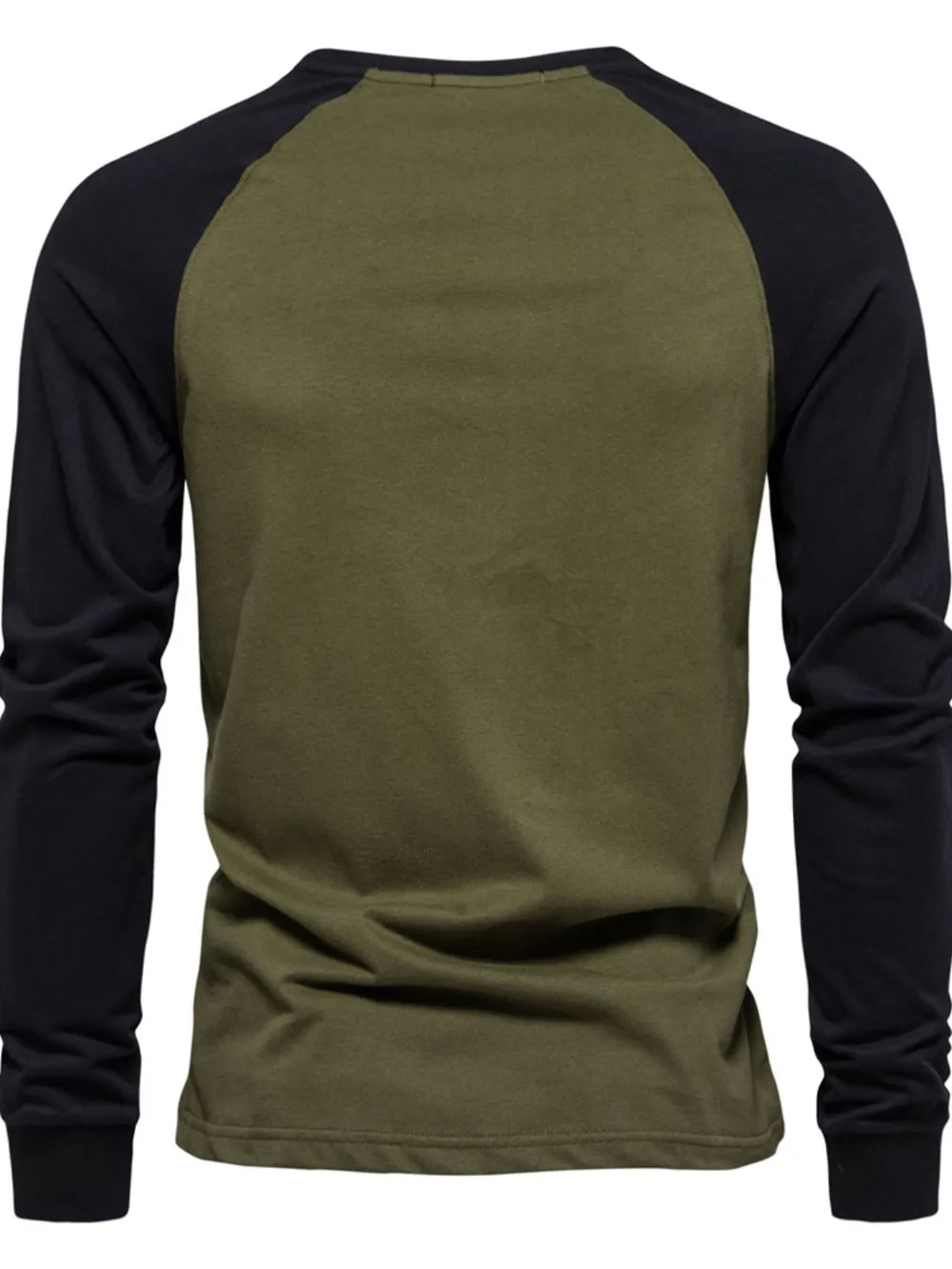 Men's Contrast Round Neck Raglan Sleeve T-Shirt, image 2