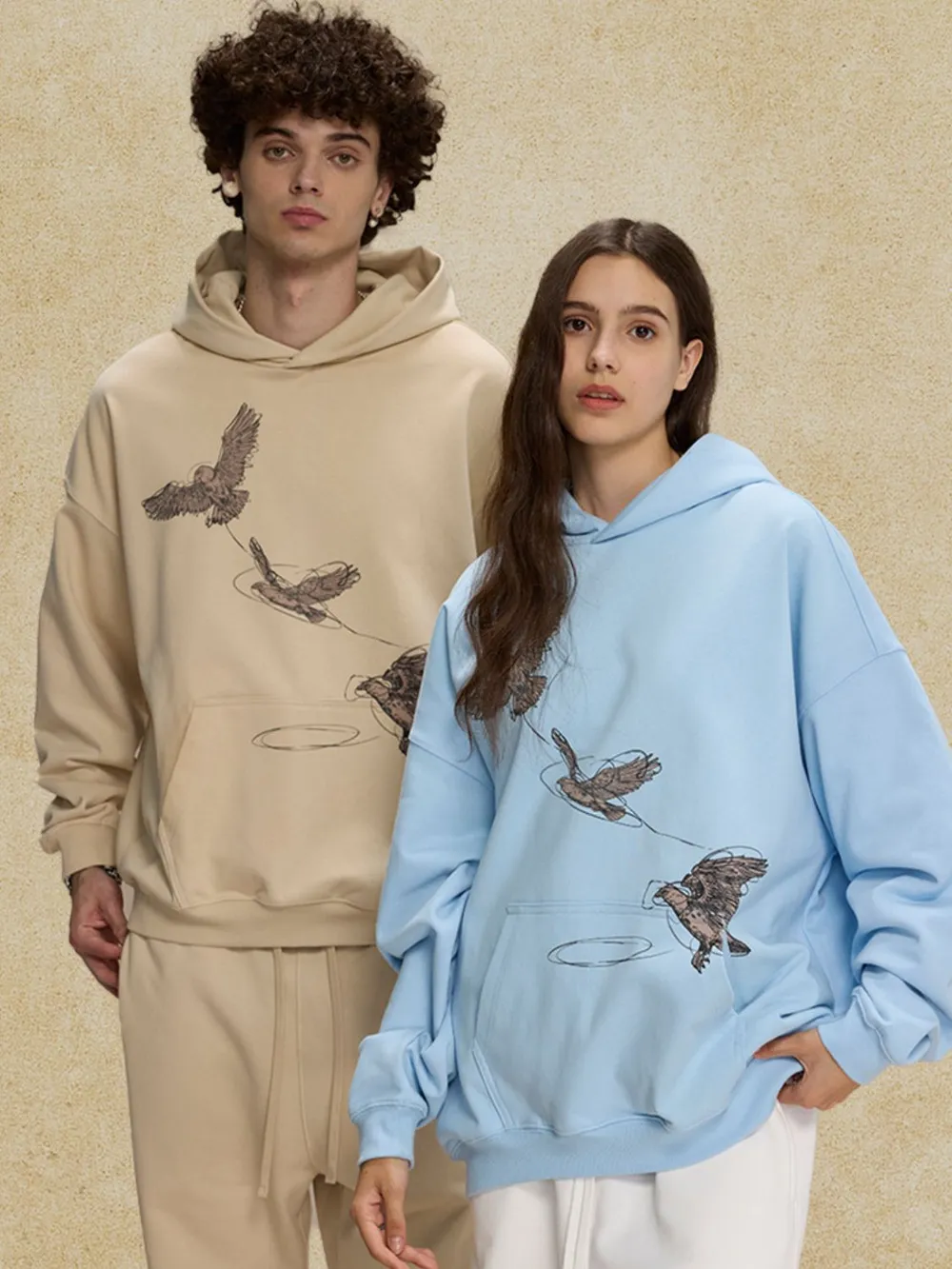 Men's Graphic Long Sleeve Hoodie with Kangaroo Pocket, image 4