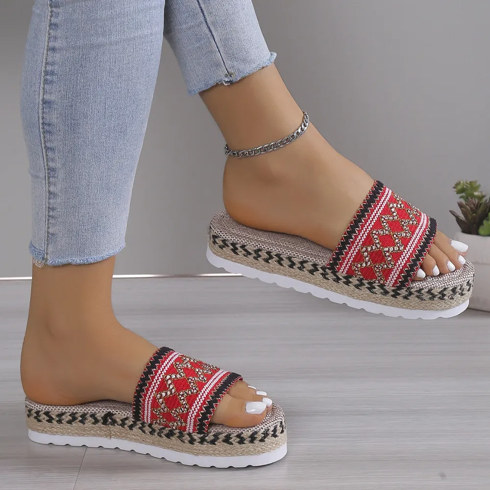 Geometric Weave Platform Sandals, image 7