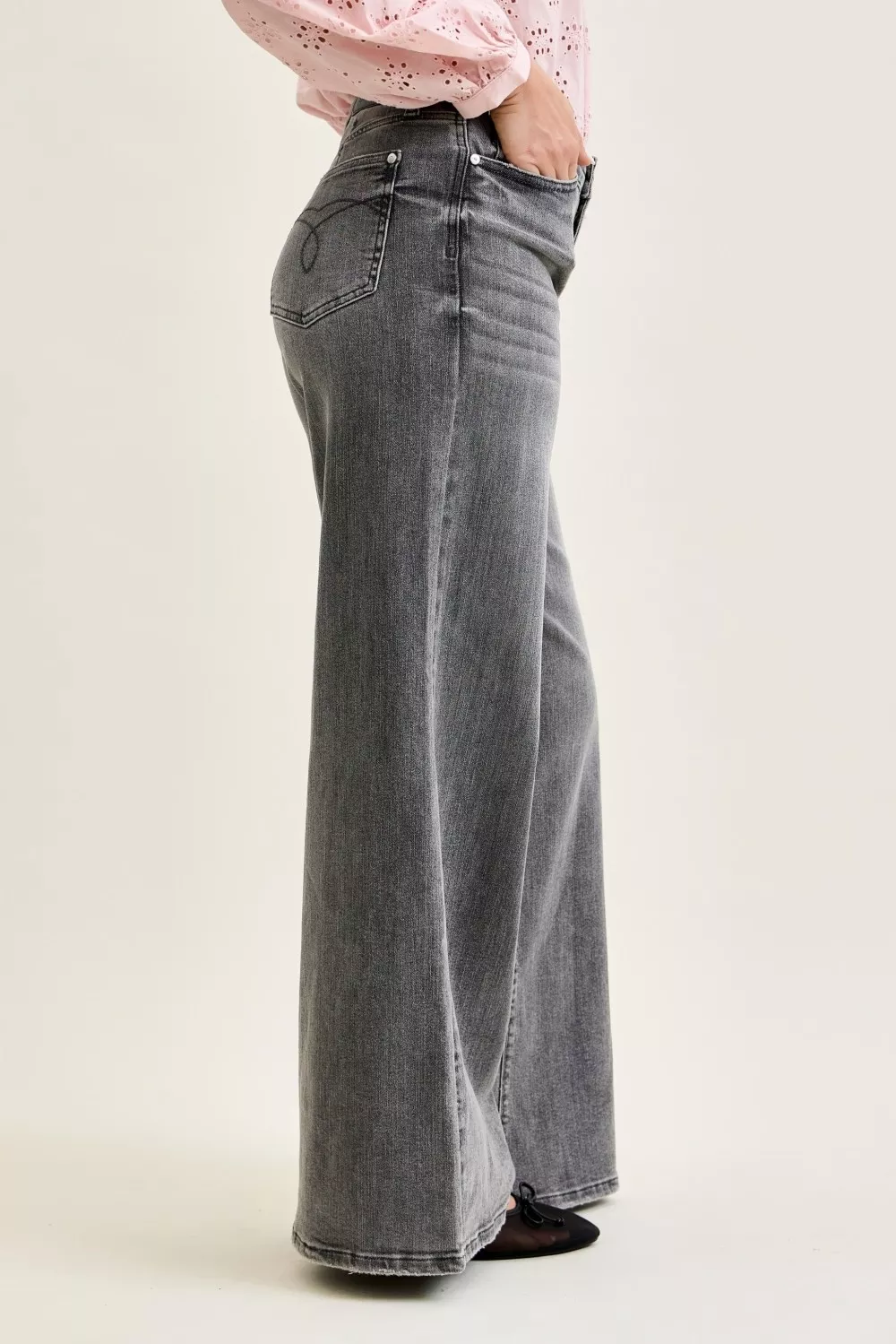 Mid Rise Palazzo Split Back Yoke, image 3