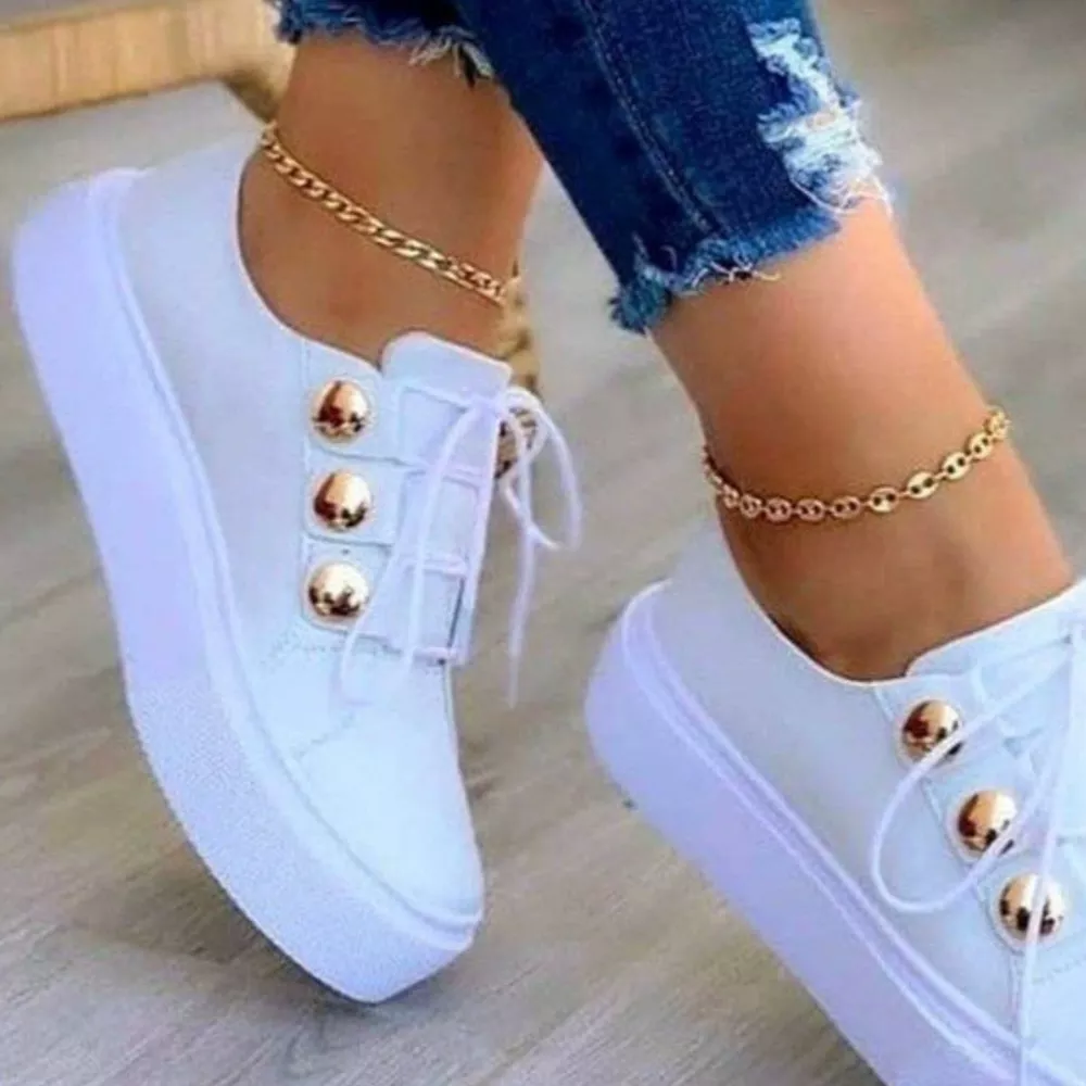 Round Toe Platform Sneakers, image 8