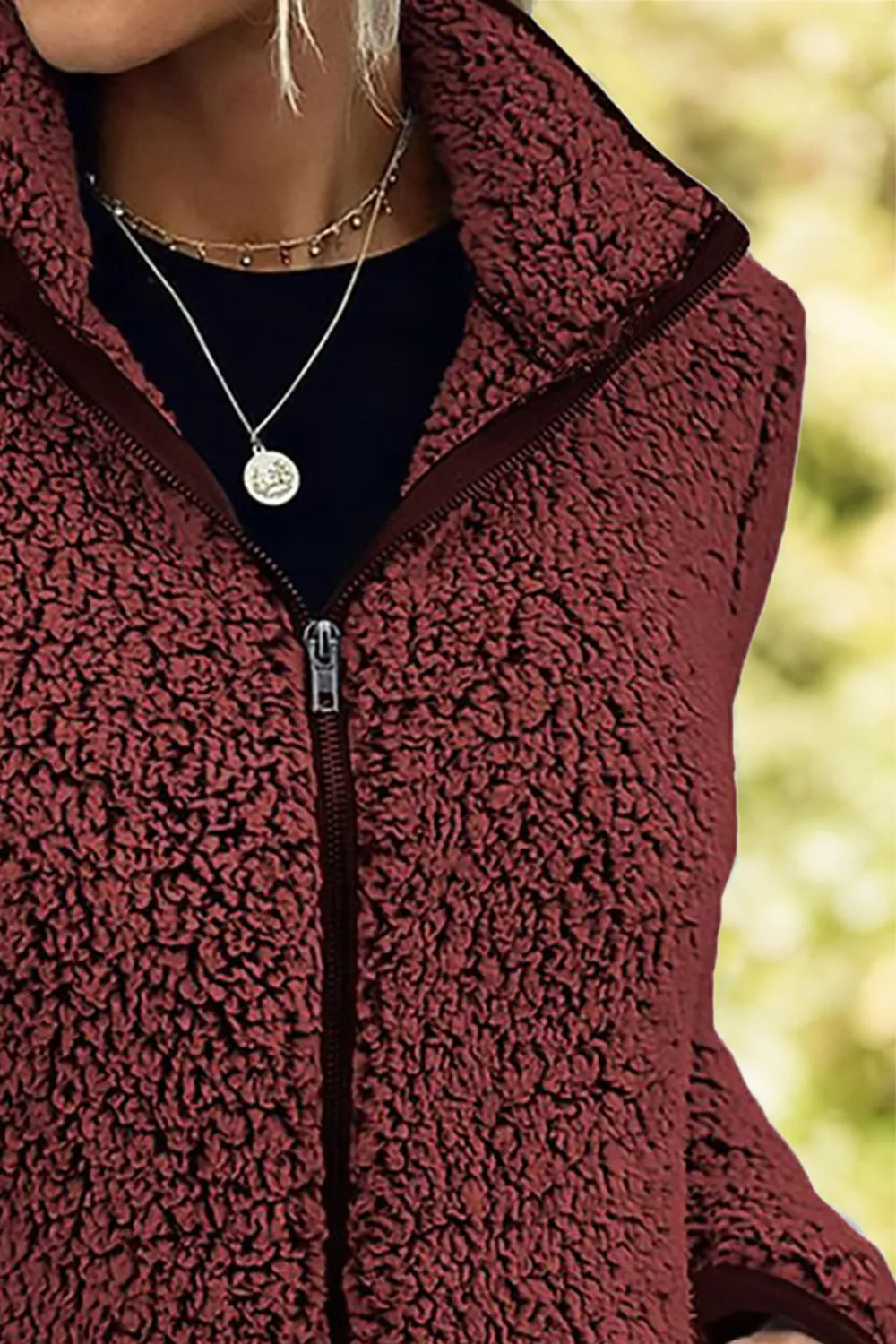 Pocketed Zip Up Turtleneck Jacket, image 7