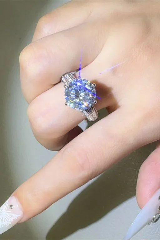 5 Carat Moissanite 925 Sterling Silver Ring, image 5