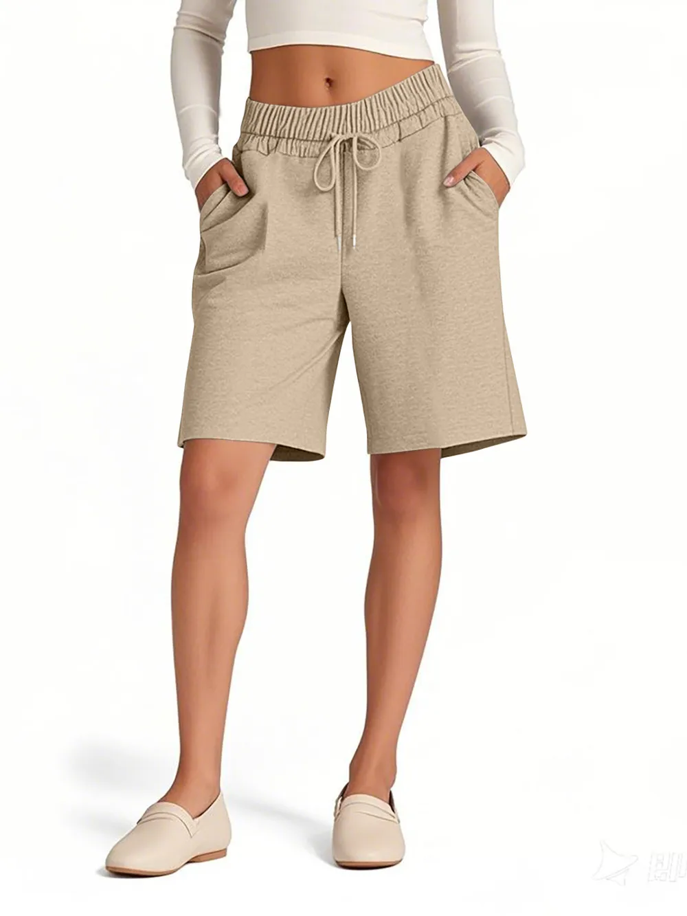 Drawstring Shorts with Pockets, image 11