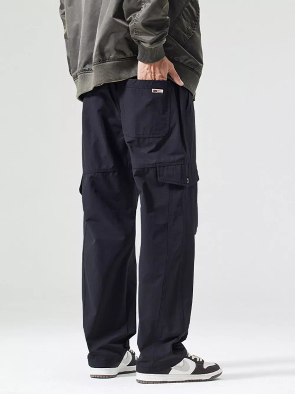 Men's Full Size Wide Leg Cargo Pants Plus Size