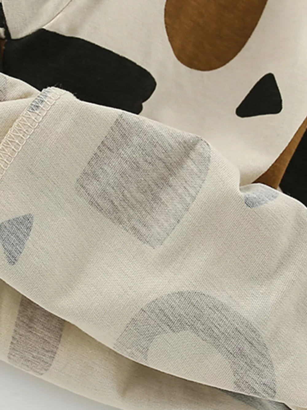 Children's Abstract Print Casual Tee and Shorts Set, image 2