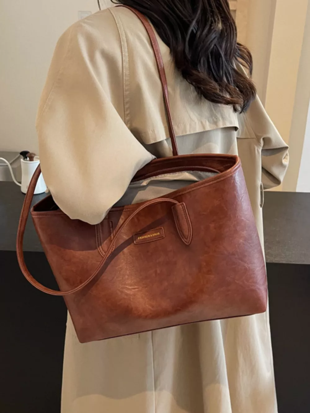 PU Leather Tote Bag, image 5