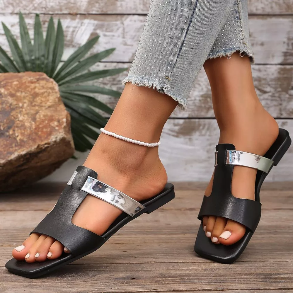 Open Toe Flat Sandals, image 6