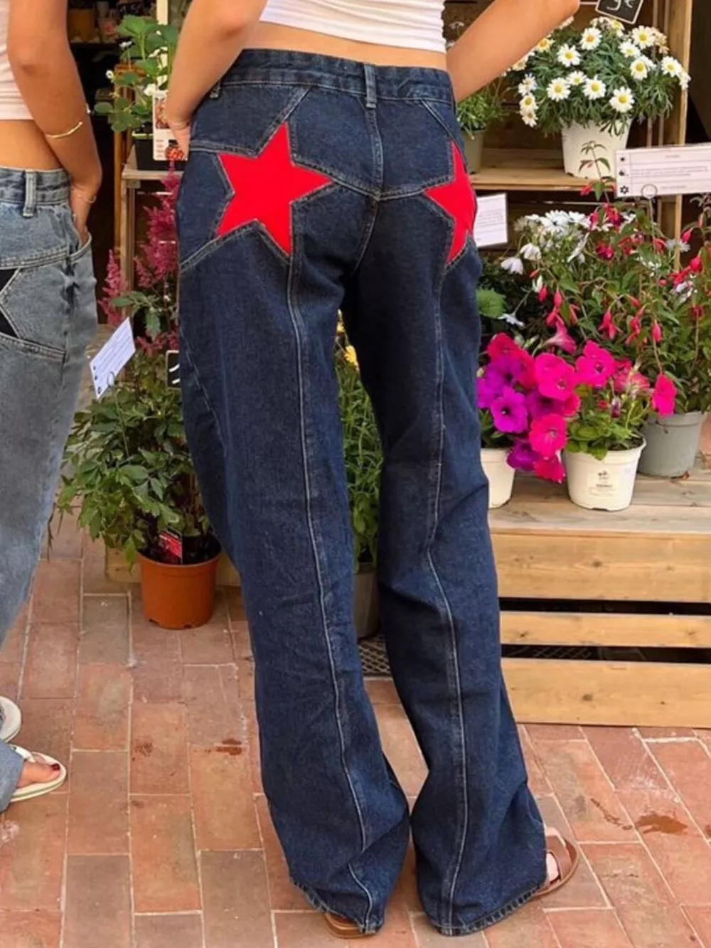 Star Wide Leg Jeans