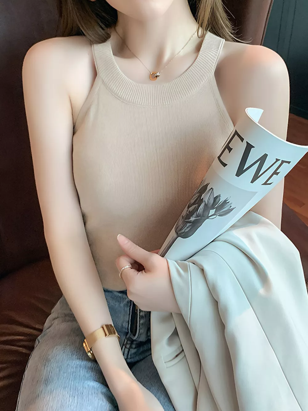 Ribbed Knit Cami Top