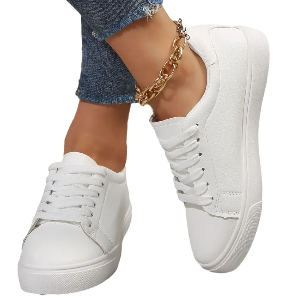Round Toe Platform Sneakers, image 4