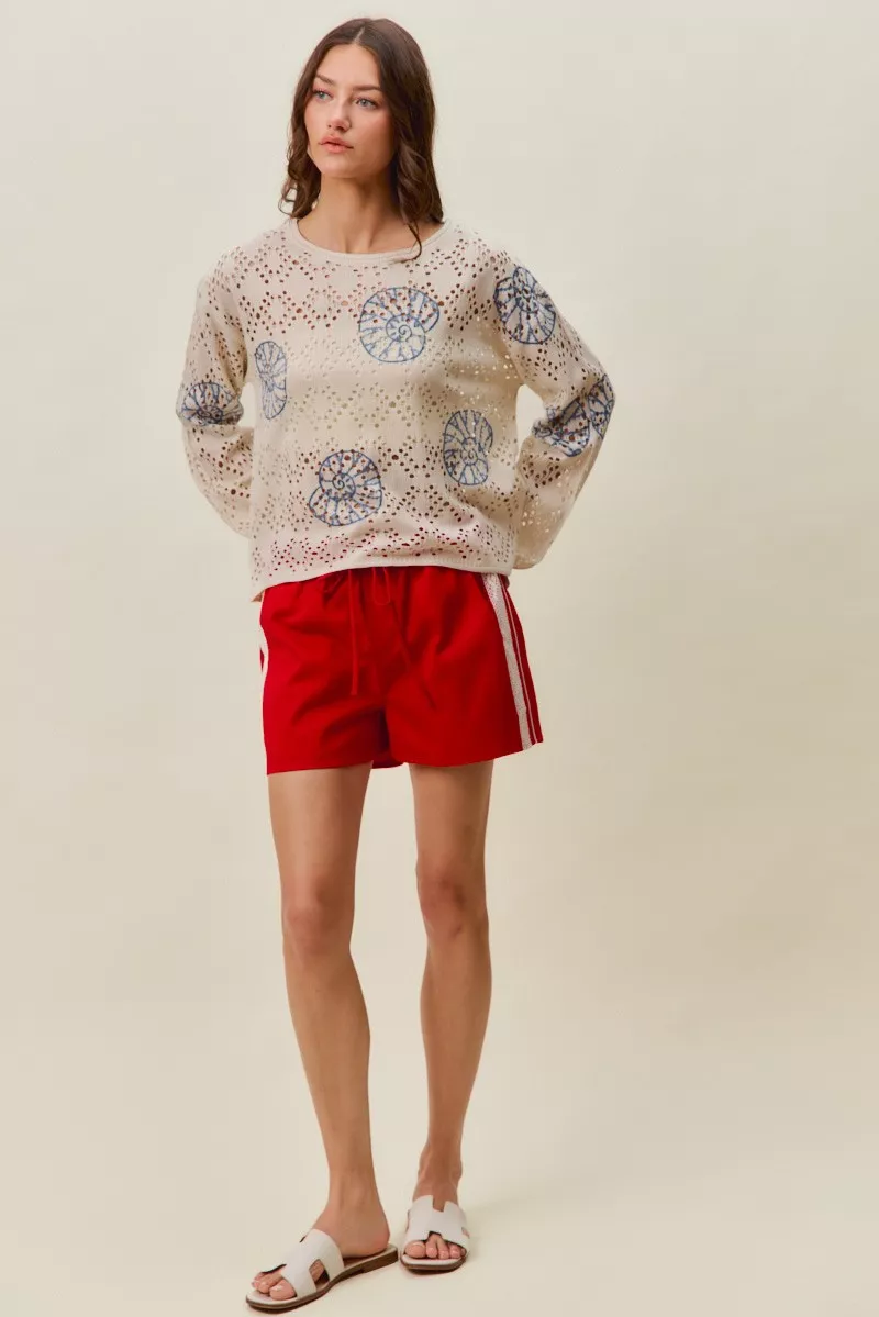 Seashell Lightweight Sweater Top, image 16