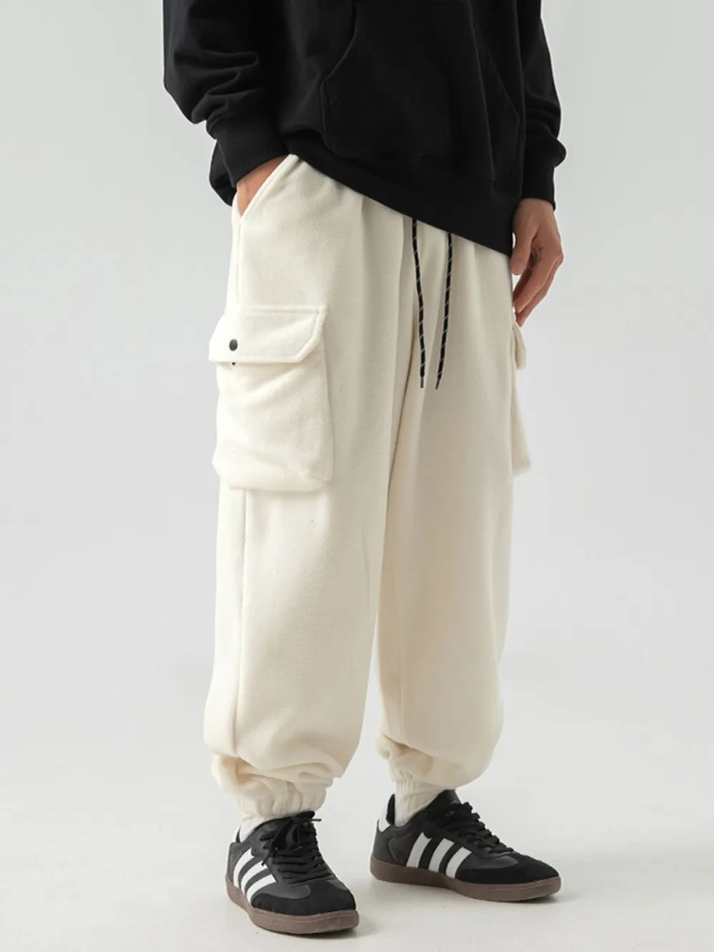 Men's Plus Size Elastic Waist Joggers with Pockets, image 4