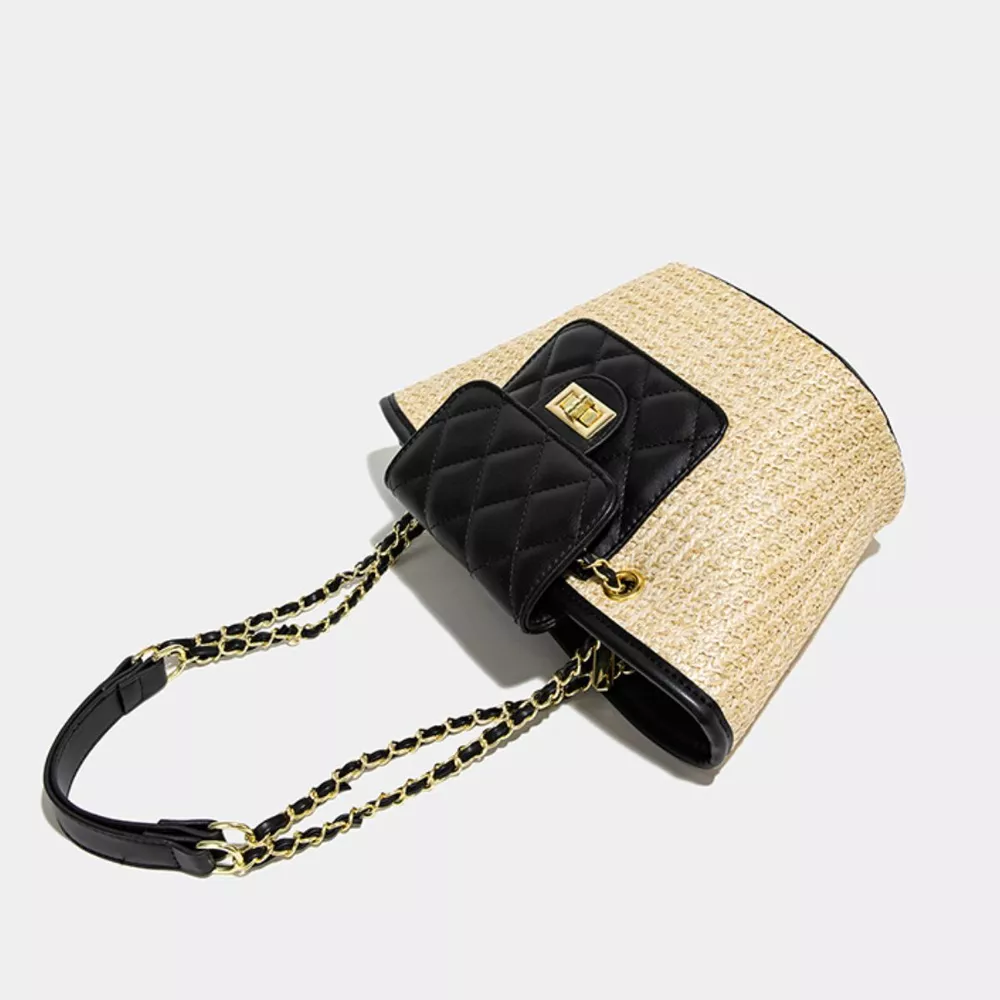 Woven Straw Shoulder Bag, image 6